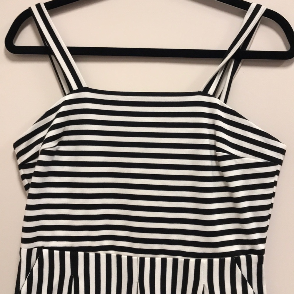 Brixon Ivy Black/White Striped Dress with POCKETS! - Picture 2 of 3